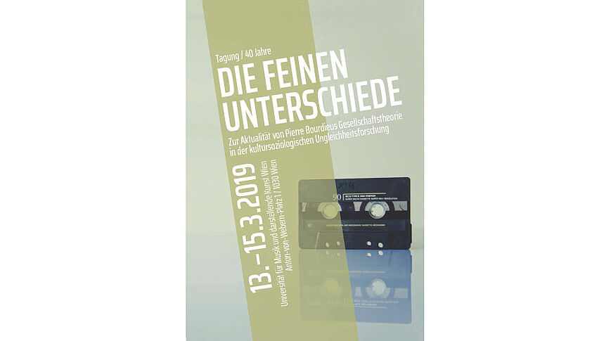 Flyer zur Tagung zum Jubiläum von Bourdieus "Die feinen Unterschiede",  13.-15. März 2019