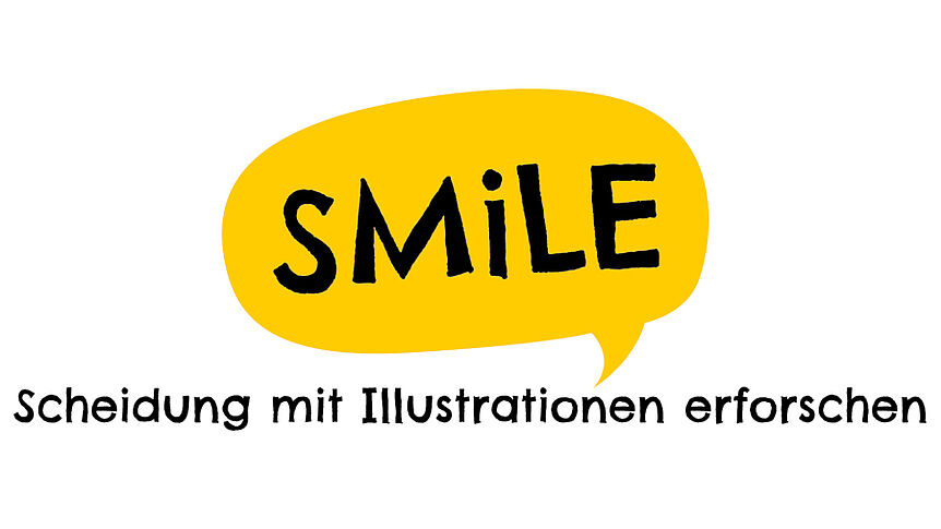 Logo: SMILE - Scheidung mit Illustrationen erforschen | Laufzeit: 2017-2019 | Fördergeber: Sparkling Science (BMWFW)