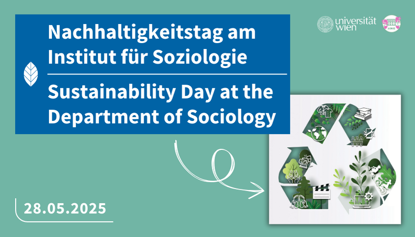 Grafik mit einem Recycling-Symbol und dem Schriftzug 