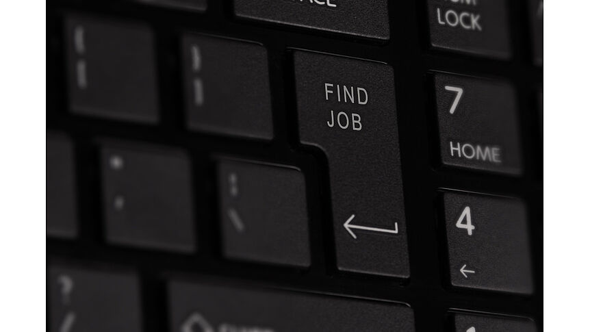 Keyboard mit der Taste Enter und der Aufsschrift: Find Job
